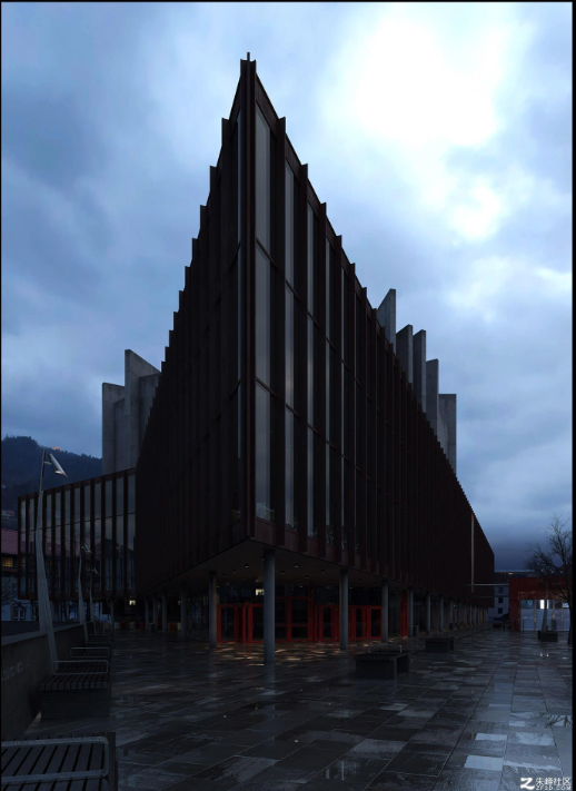vray建築渲染實例教程之《格裏格音樂廳——雨後印象》