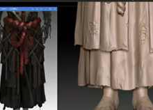 遊戲模型《巫戰》全流程解析（十二）裙擺褶皺製作