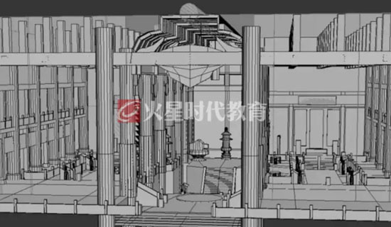 遊戲3D美術場景作業《中國風室內建築》！