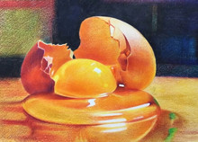 《彩鉛雞蛋》繪畫分享